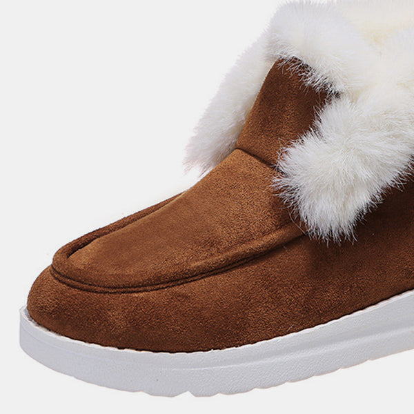 Furry Suede Snow Boots