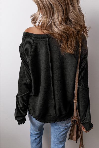 Round Neck Long Sleeve Sweatshirt