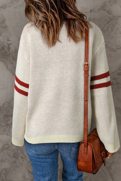 Heart Graphic Round Neck Sweater