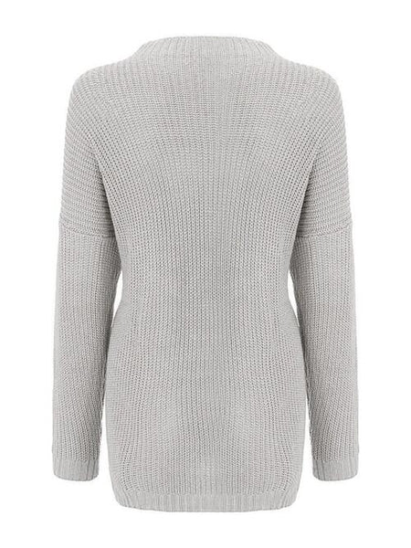 Round Neck Drop Shoulder Sweater