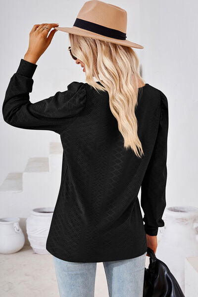 Square Neck Puff Sleeve T-Shirt