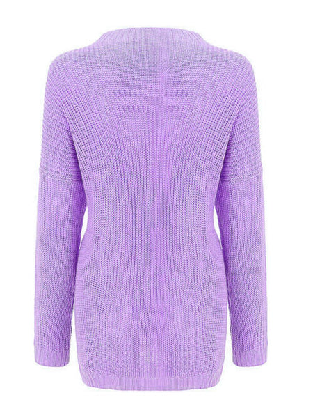 Round Neck Drop Shoulder Sweater